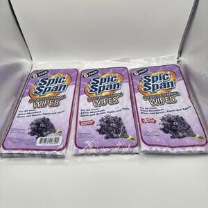 Spic and Span Lavender Scented Cleaning Wipes Reusable Multi-Purpose 3 Pkgs of 6